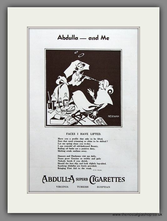 Abdulla Cigarettes Original Advert 1931 (ref AD300043)