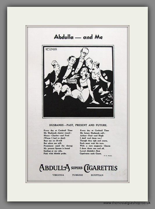 Abdulla Cigarettes Original Advert 1931 (ref AD300044)
