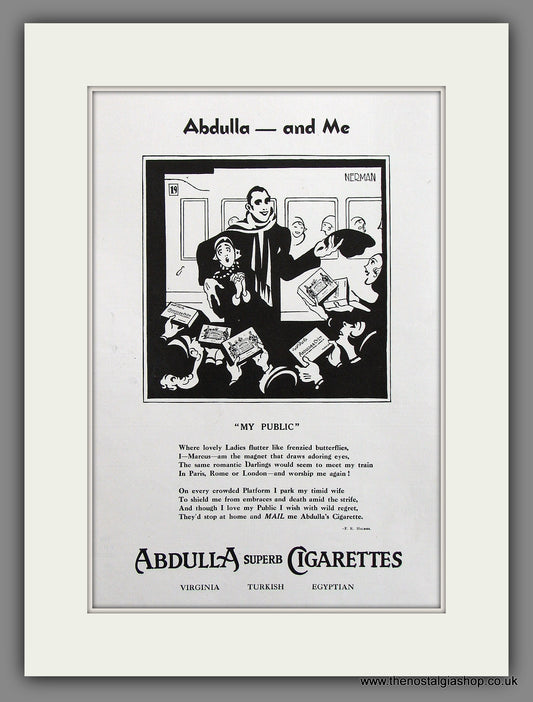 Abdulla Cigarettes Original Advert 1931 (ref AD300045)