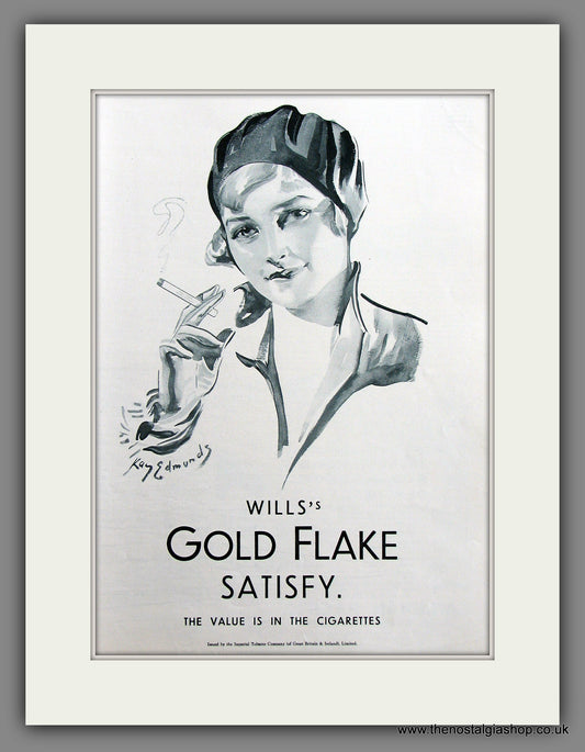 Wills's Gold Flake Cigarettes Original Advert 1930 (ref AD300058)