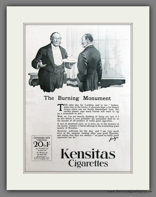 Kensitas Cigarettes Original Advert 1923 (ref AD300064)