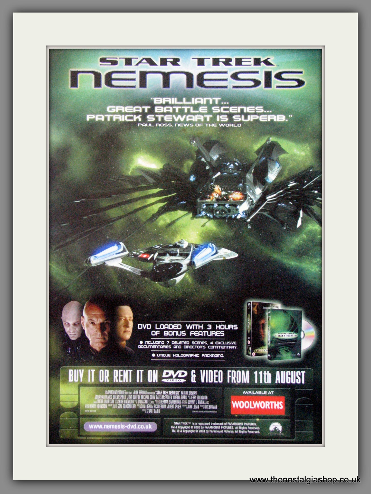 Star Trek Nemesis. Original Advert 2003 (ref AD51747)