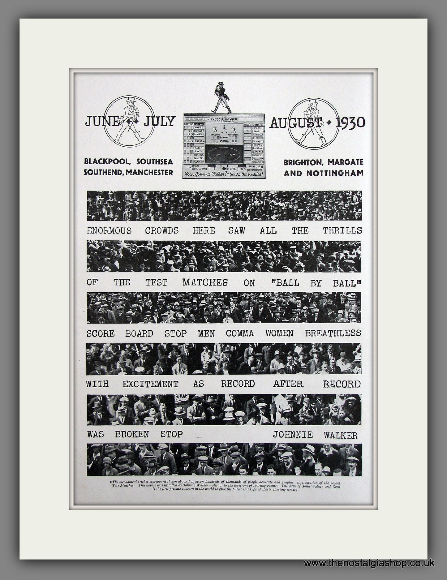 Johnnie Walker Whisky Original Advert 1930 (ref AD300084)