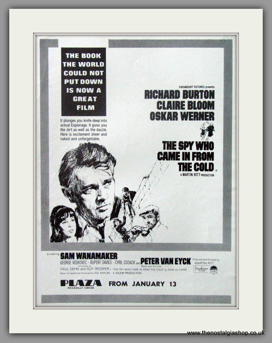 Spy Who Came In From The Cold (The). Original Advert 1966 (ref AD51771)