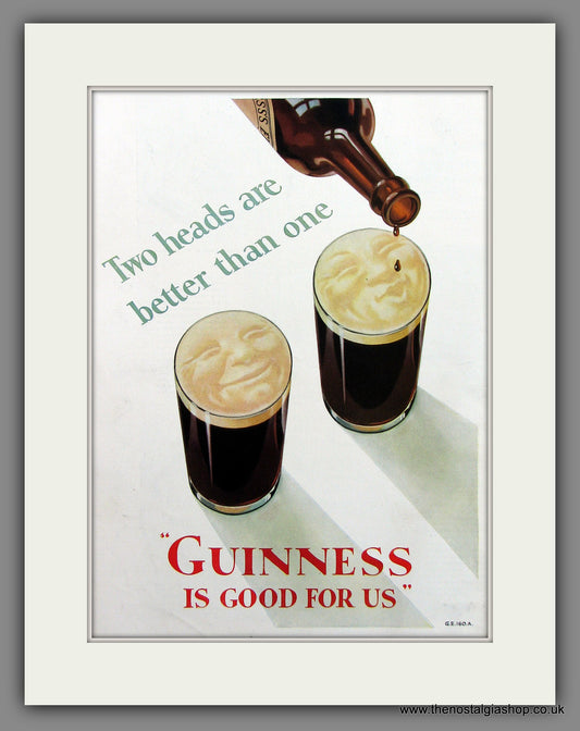 Guinness. Two Heads Better Than One. Original Advert 1931 (ref AD300092)