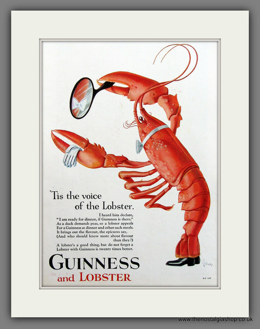 Guinness and Lobster. Original Advert 1931 (ref AD300093)