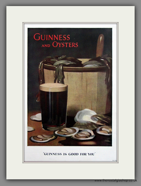 Guinness and Oysters. Original Advert 1930 (ref AD300095)