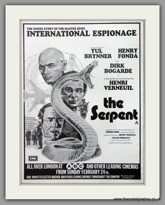 Serpent (The). Original Advert 1974 (ref AD51778)