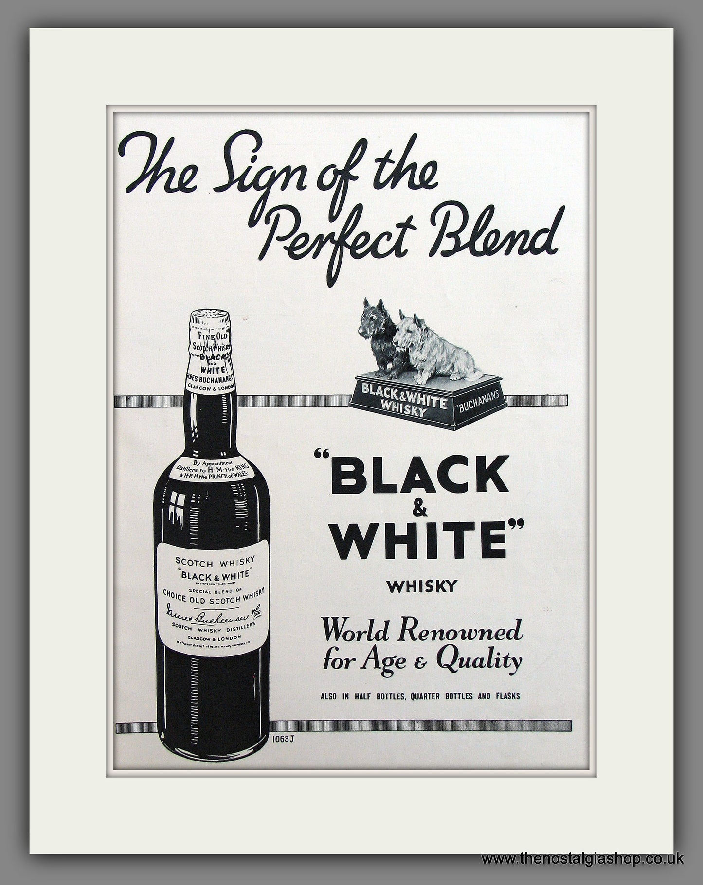 Black & White Scotch Whisky. Original Advert 1930 (ref AD300101)