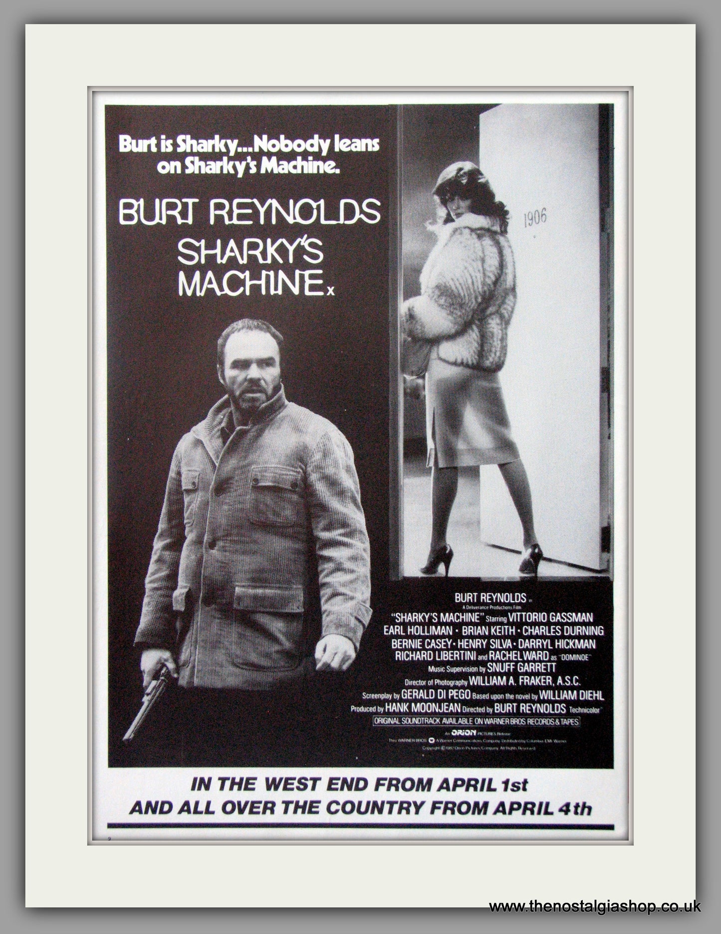 Sharky's Machine. Original Advert 1982 (ref AD51784)