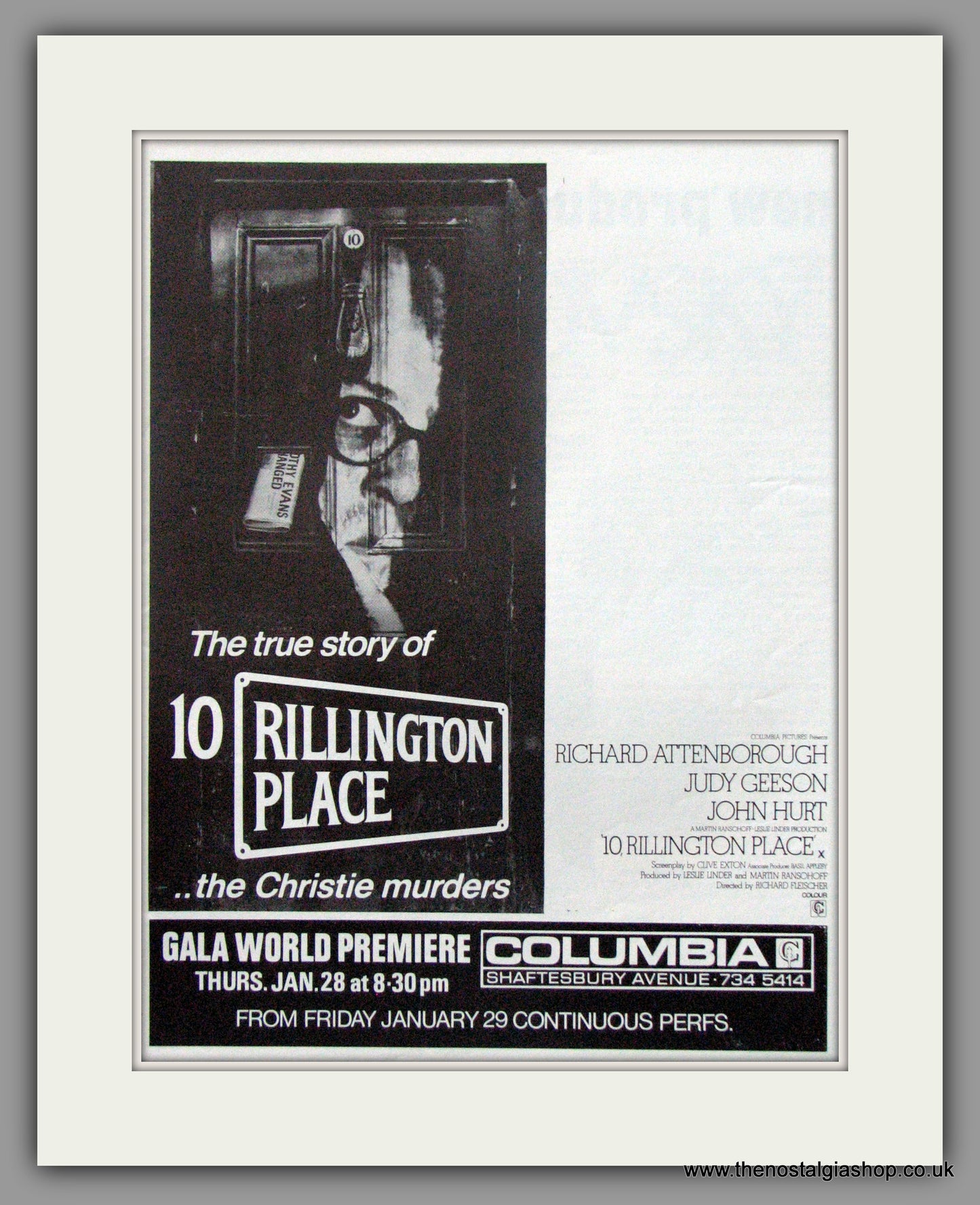 10 Rillington Place. Original Advert 1971 (ref AD51792)