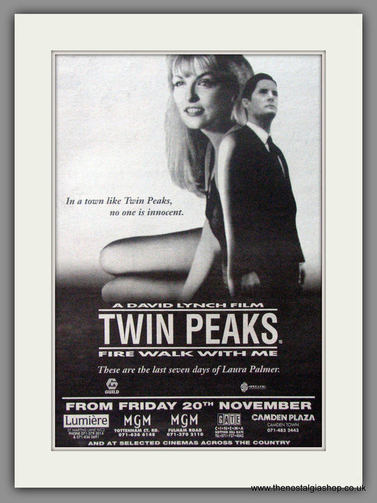 Twin Peaks Fire Walk With Me. Original Advert 1992 (ref AD51797)