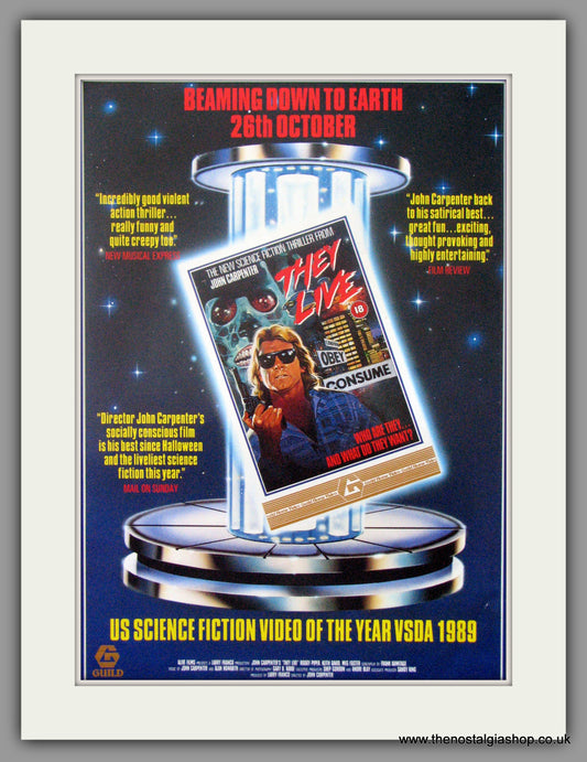 They Live. Original Advert 1989 (ref AD51804)