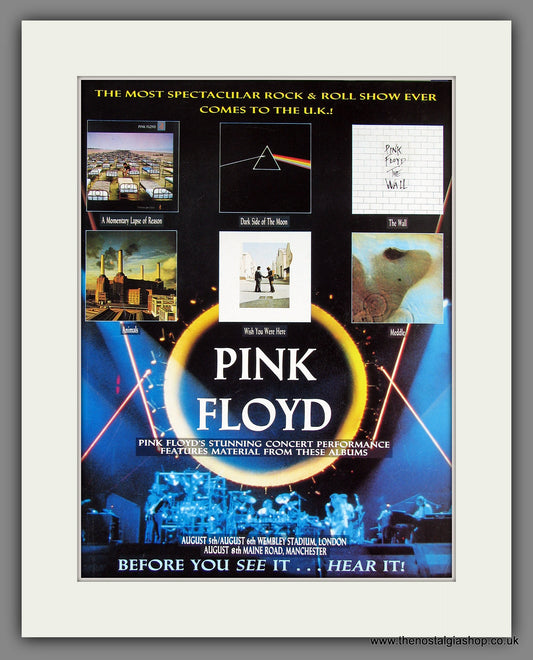 Pink Floyd. UK Shows. Original Music Advert 1988 (ref AD55788)
