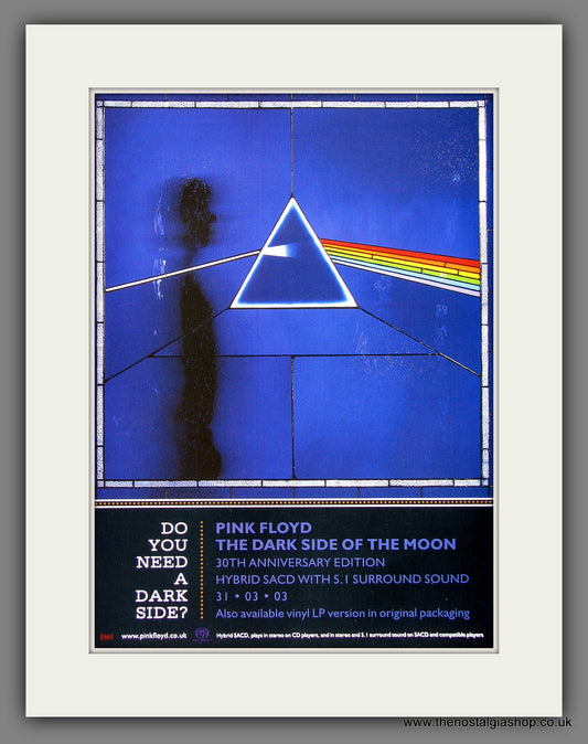 Pink Floyd. Dark Side Of The Moon 30th Anniv. Original Music Advert 2003 (ref AD55790)