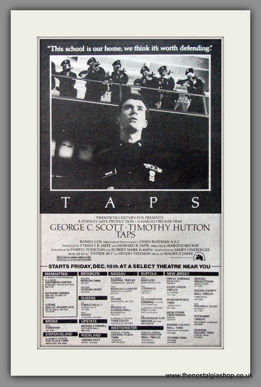 TAPS. Original Advert 1981  (ref AD51869)