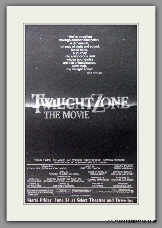 Twilight Zone The Movie. Original Advert 1983  (ref AD51870)