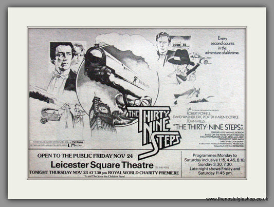 Thirty Nine Steps (The). Original Advert 1978  (ref AD51872)