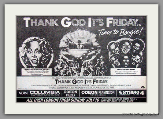 Thank God It's Friday. Original Advert 1978  (ref AD51875)
