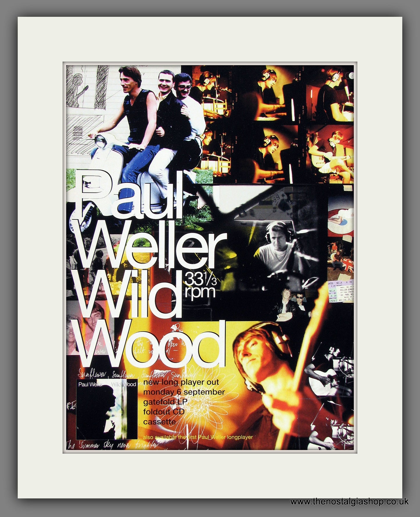 Paul Weller. Wild Wood. Vintage Advert 1993 (ref AD55755)