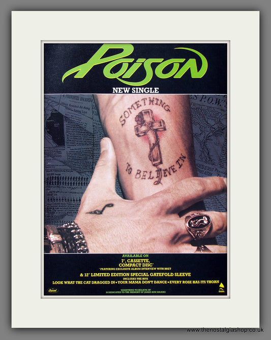 Poison. Something To Believe In. 1990 Original Advert (ref AD55759)