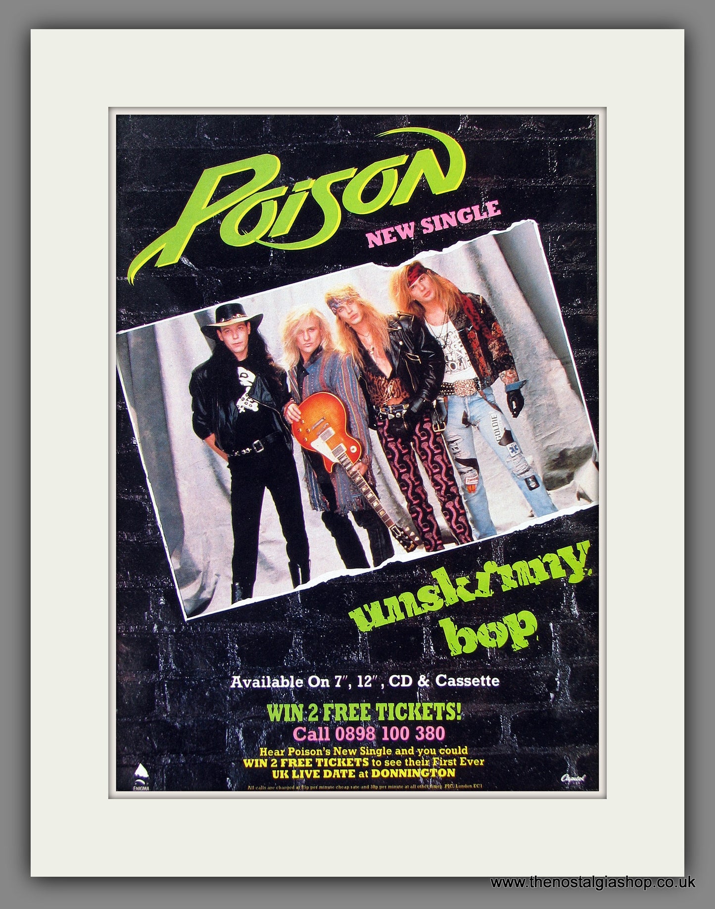 Poison. Unskinny Bop. 1990 Original Advert (ref AD55760)