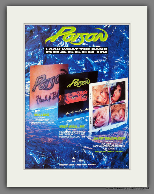 Poison. Albums. 1990's Original Advert (ref AD55761)
