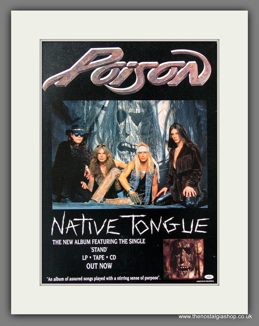 Poison. Native Tongue. 1993 Original Advert (ref AD55767)