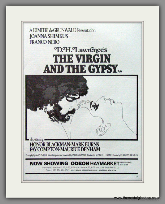 The Virgin And The Gypsy, D.H.Lawrence. Original Advert 1971  (ref AD51903)