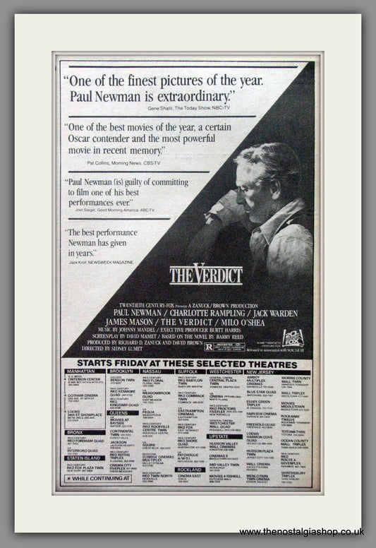 Verdict (The). Original Advert 1982  (ref AD51904)