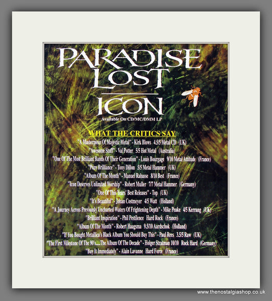 Paradise Lost, Icon. 1993 Original Double Advert (ref AD55785)