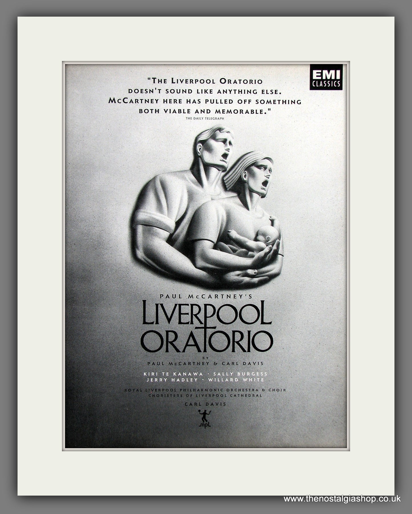 Liverpool Oratorio (Paul McCartney). 1992 Original Advert (ref AD55819)