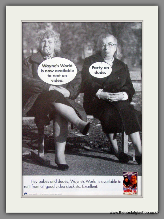 Wayne's World. Original Advert 1993  (ref AD51995)