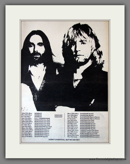 Status Quo National Tour 1979 Vintage Double Advert (ref AD13317)
