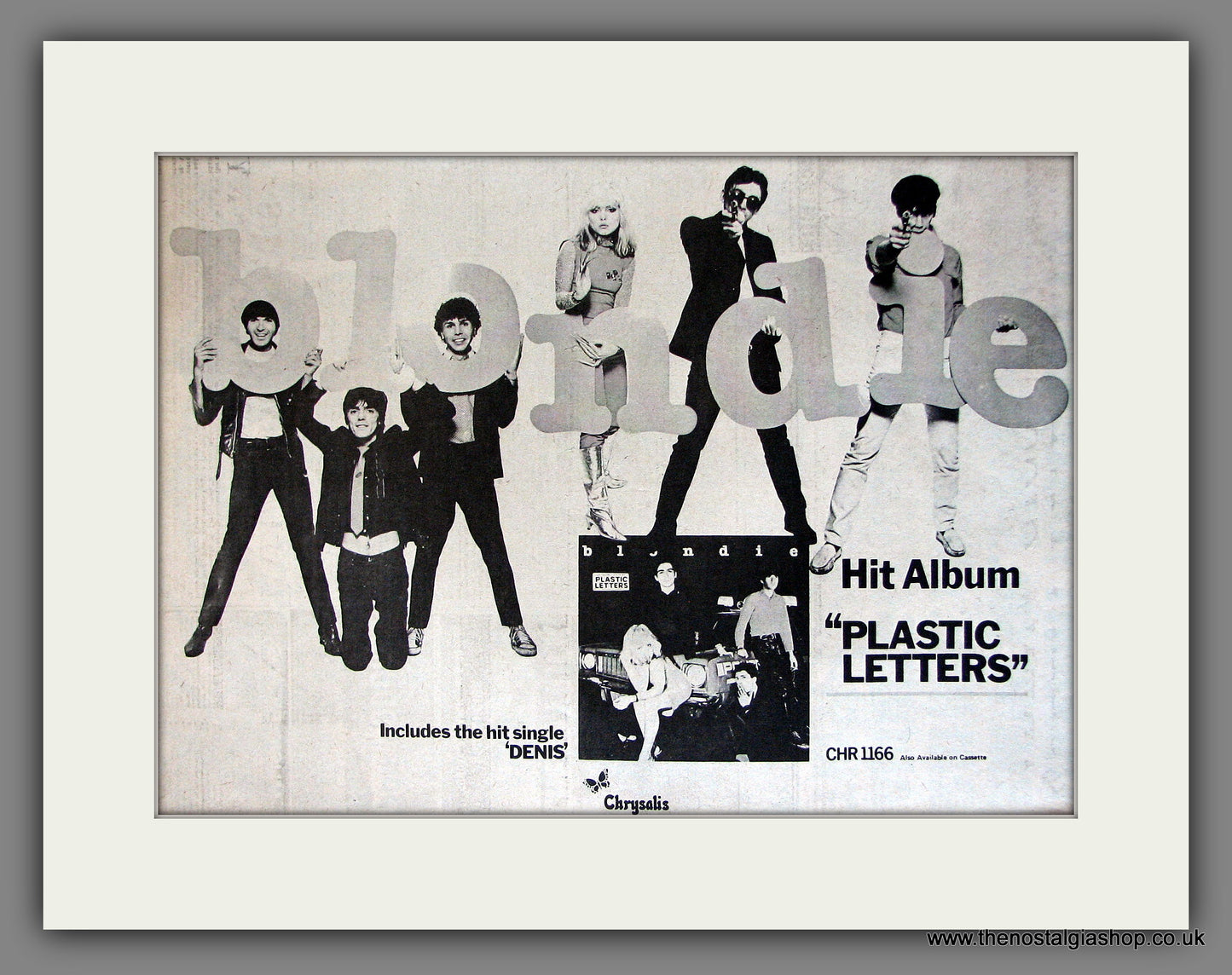 Blondie, Plastic Letters. Original Advert 1978 (ref AD13309)