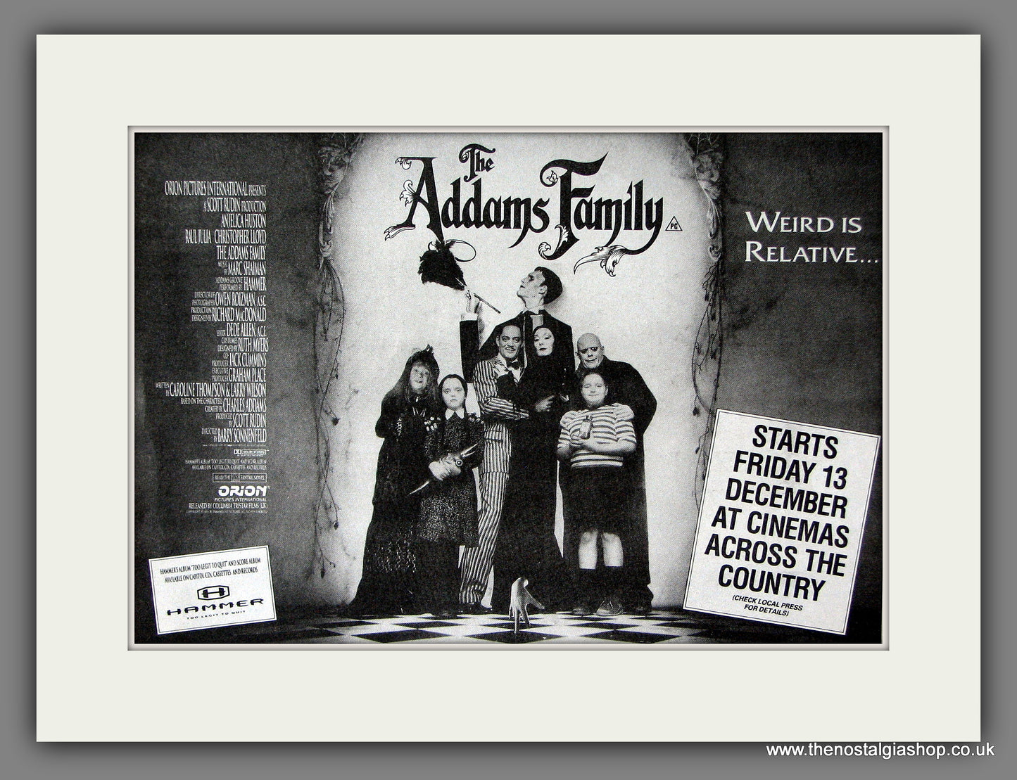 Addams Family. 1991 Original advert (ref AD55933)