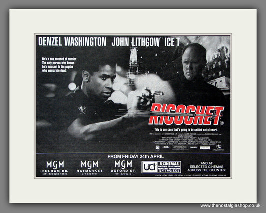 Ricochet. Denzel Washington. 1992 Original advert (ref AD55934)