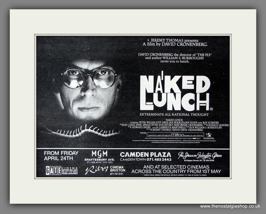 Naked Lunch by David Cronenberg. 1992 Original advert (ref AD55935)