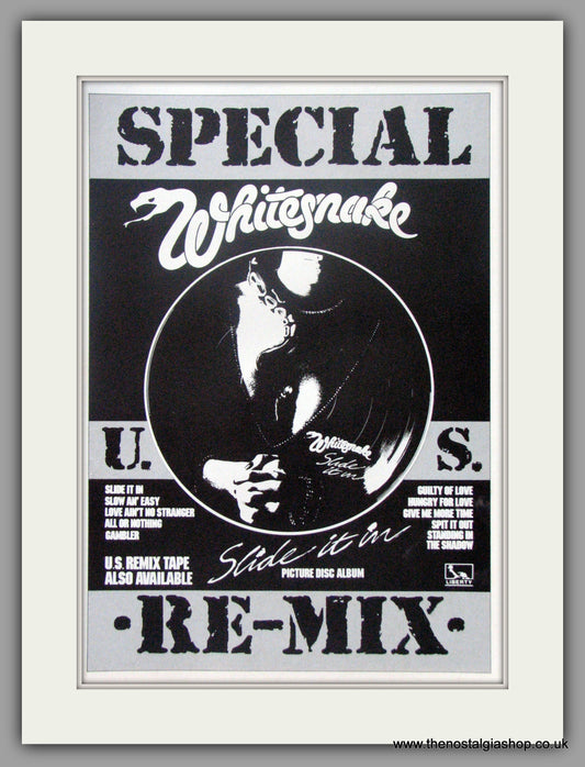 Whitesnake. Slide It In. 1985 Original Advert (ref AD15043)