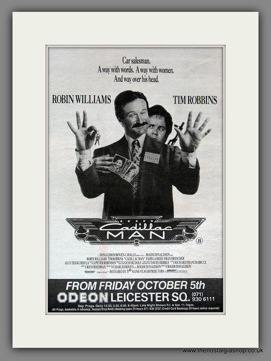 Cadillac Man. Robin Williams. Original Advert 1990 (ref AD55940)