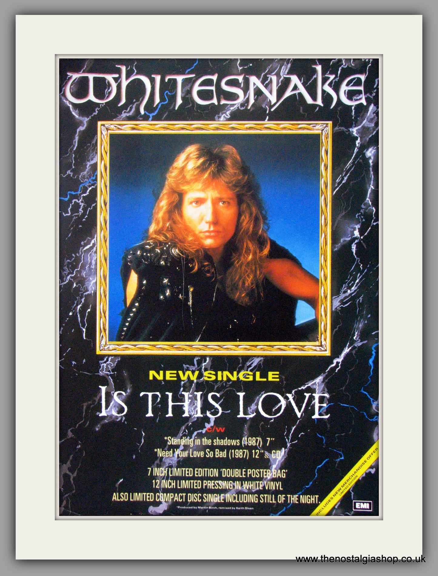 Whitesnake. Is This Love. 1987 Original Advert (ref AD50989)