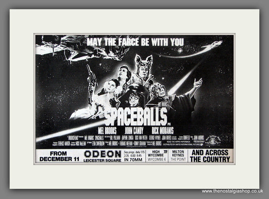 Spaceballs. Mel Brooks. Original Advert 1987 (ref AD55944)