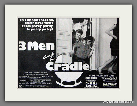 Three Men And A Cradle. Original Advert 1987 (ref AD55946)