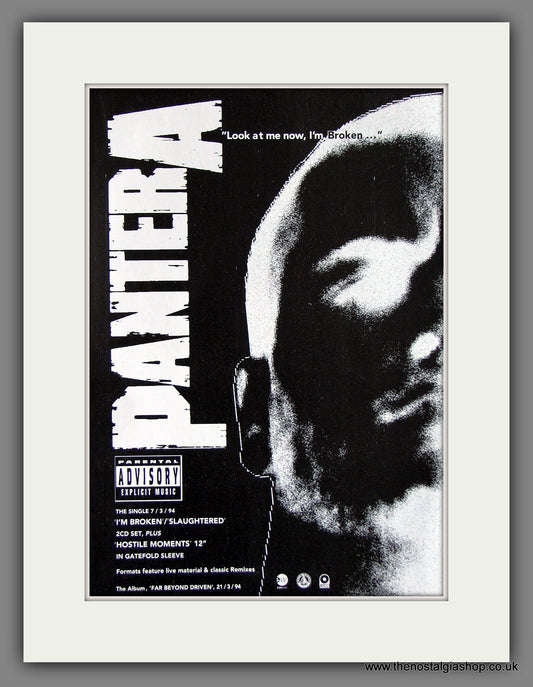 Pantera. I'm Broken. 1994 Original Advert (ref AD55842)
