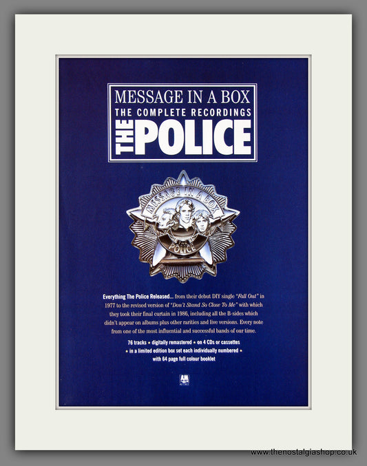 Police (The) Message In A Box. 1993 Original Advert (ref AD55848)