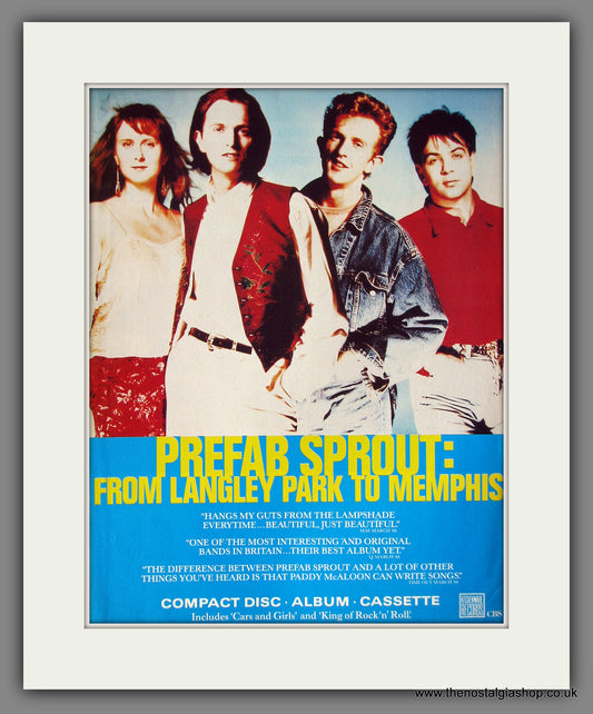 Prefab Sprout. Langley Park. 1988 Original Advert (ref AD55851)