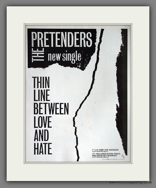Pretenders. Thin Line Between Love And Hate. 1984 Original Advert (ref AD55862)