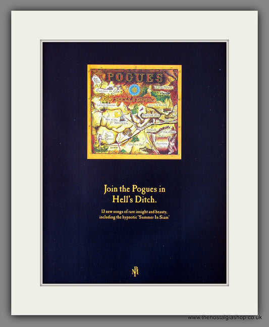 Pogues (The) Hell's Ditch. 1990 Original Advert (ref AD55877)
