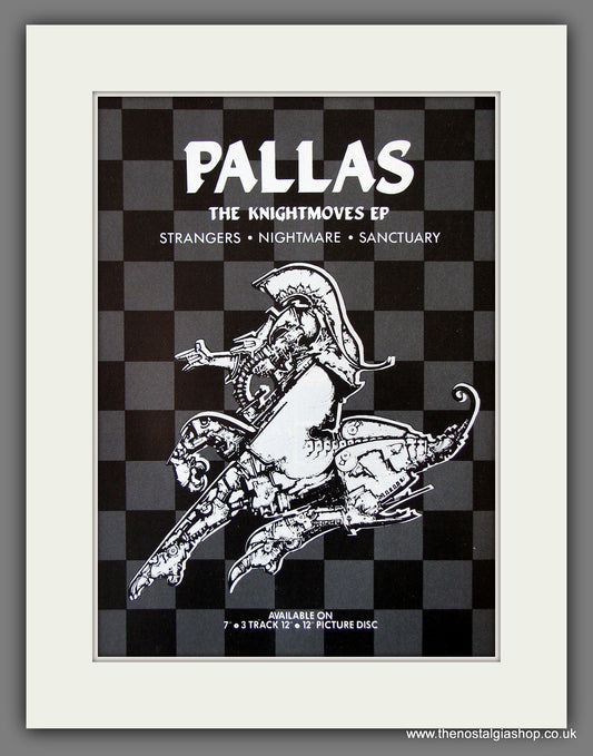 Pallas. The Knightmoves EP. 1985 Original Advert (ref AD55886)