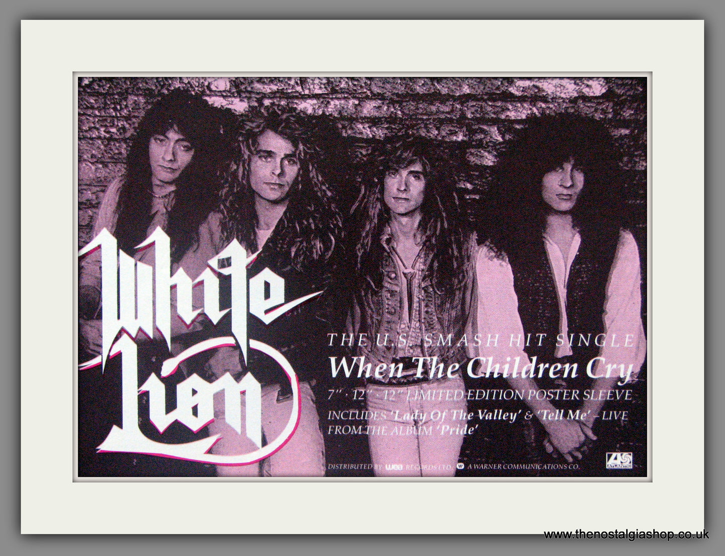 White Lion. When The Children Cry. 1989 Original Advert (ref AD51167)
